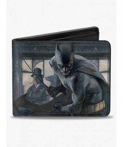 DC Comics Men's Dark Knight Bifold Wallet Featuring Mad Hatter, Scarecrow, and Penguin