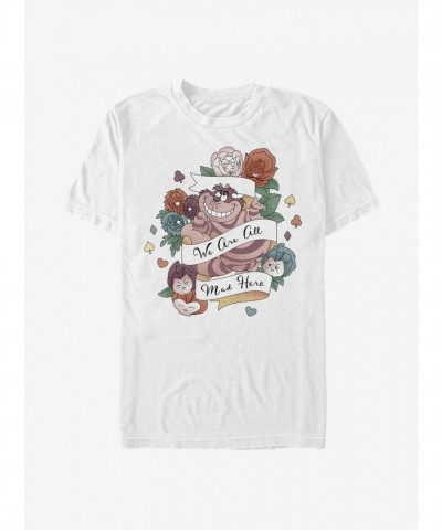 Disney Cheshire Cat Tattoo Design T-Shirt - Men's White
