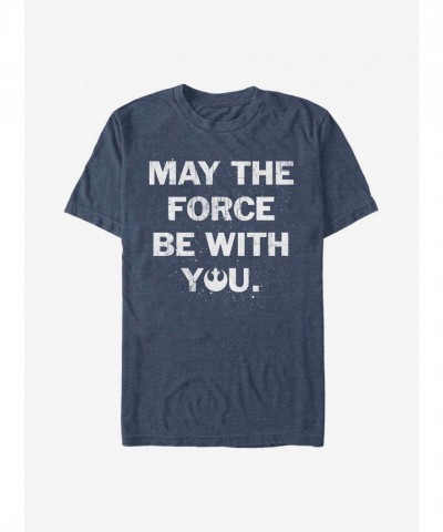 Star Wars Blue T-Shirt "May the Force Be With You" for Men
