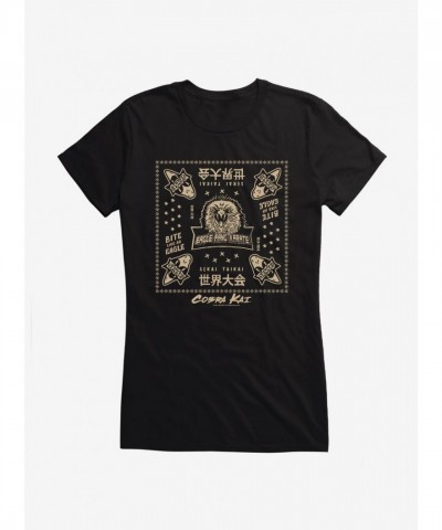 Cobra Kai Eagle Fang Girls T-Shirt - Soft & Comfortable Junior Size Karate Tee