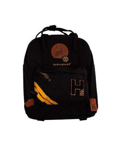Hufflepuff Studious Leather-Look Patch Backpack for Boys