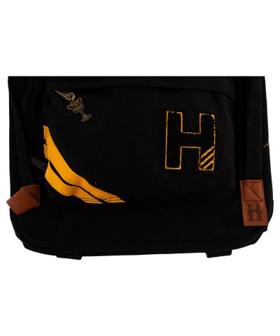 Hufflepuff Studious Leather-Look Patch Backpack for Boys