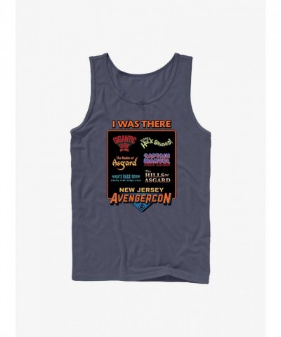 Marvel Ms. Marvel Avengercon Blue Cotton Tank Top for Men