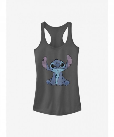 Disney Girls Lilo & Stitch Cotton Tank Top - Grey