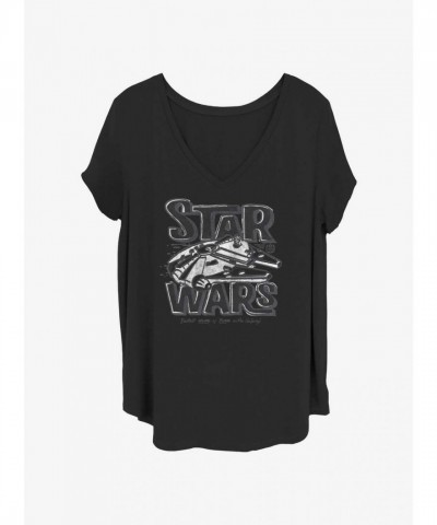 Star Wars Speedy Hunk of Junk Logo Plus Size Tee for Girls