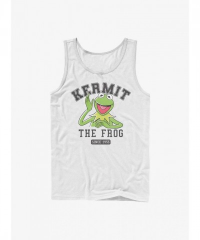 Disney Kermie Muppets Cotton Tank Top for Men - White