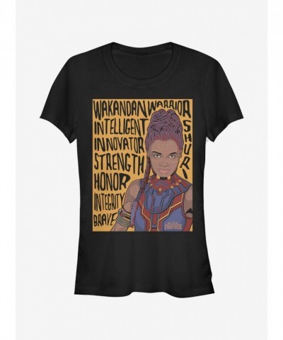 Marvel Shuri Black Panther T-Shirt for Girls - Black