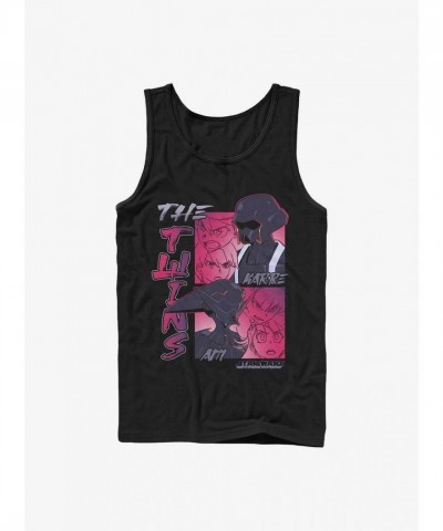 Star Wars Visions The Twins Unisex Cotton Tank Top - Black