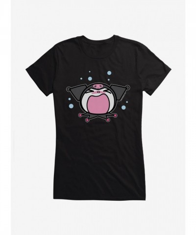 Kuromi Screaming Girls Lightweight Cotton T-Shirt