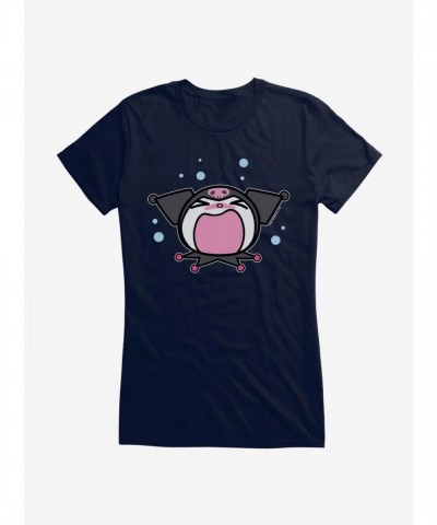 Kuromi Screaming Girls Lightweight Cotton T-Shirt