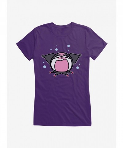 Kuromi Screaming Girls Lightweight Cotton T-Shirt
