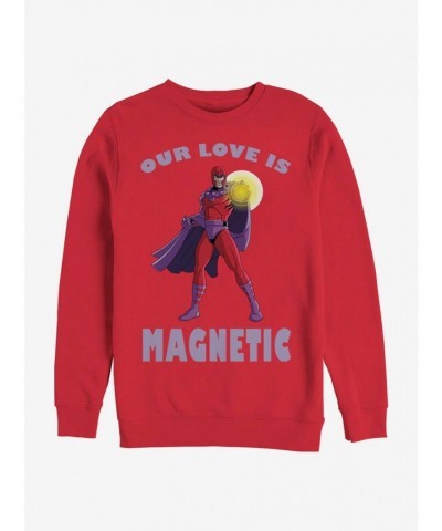 Marvel X-Men Red Magnetic Love Crewneck Sweatshirt for Men
