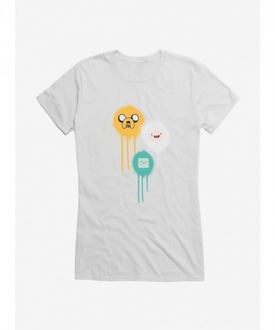Adventure Time Character Spray Paint T-Shirt for Girls