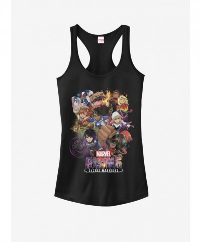 Marvel's Secret Warrior Girls Stack Up Tank Top - Black