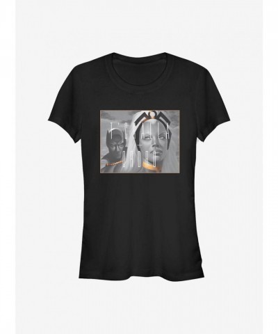 Marvel Girls' Lightweight Cotton Black Panther Hero T-Shirt - Black