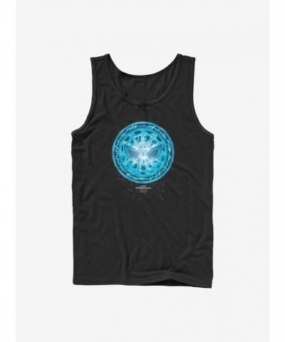 Marvel Men's Black Spidey Blue Rune Tank Top