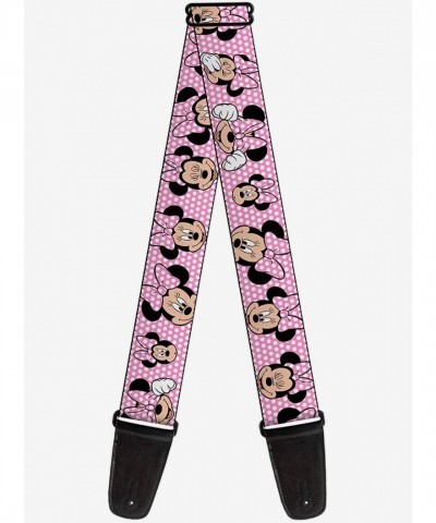 Disney Minnie Mouse Polka Dot Pink Guitar Strap for Women