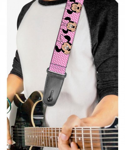 Disney Minnie Mouse Polka Dot Pink Guitar Strap for Women