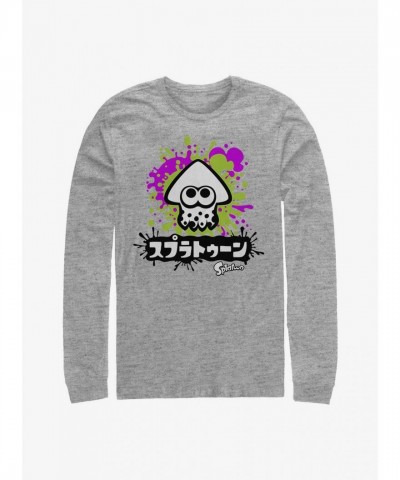 Nintendo Inkling Grey Long-Sleeve T-Shirt for Men