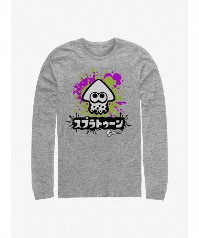 Nintendo Inkling Grey Long-Sleeve T-Shirt for Men