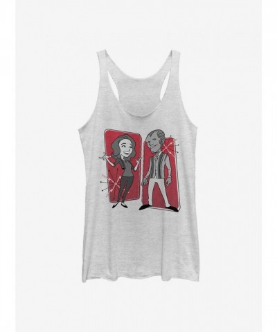 Marvel WandaVision Retro-Inspired Tank Top for Girls - White