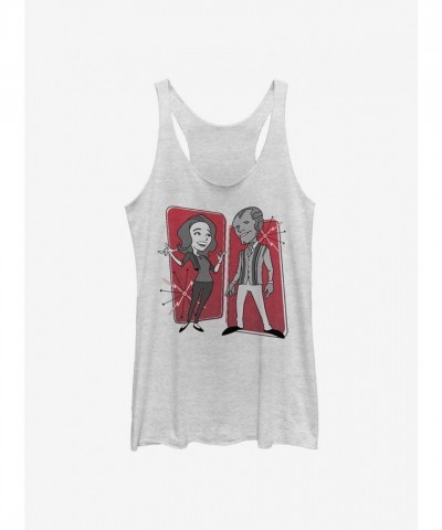 Marvel WandaVision Retro-Inspired Tank Top for Girls - White