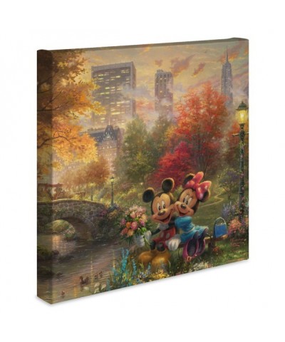 Mickey and Minnie Central Park Love Canvas by Thomas Kinkade Studios
