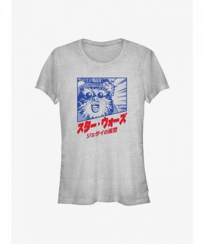 Ewok Star Wars Revenge of the Jedi Grey Tee for Girls