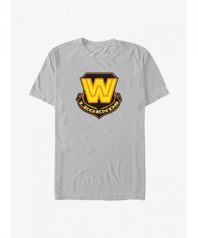 WWE Silver Classic Logo T-Shirt for Men