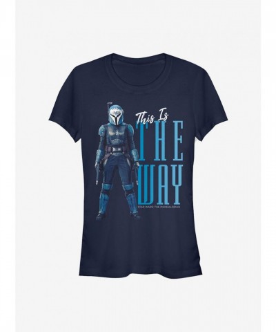 The Mandalorian Girls Lightweight T-Shirt - This Is The Way, Blue