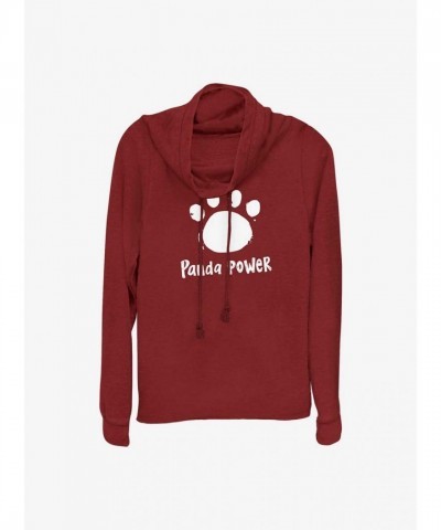 Disney Pixar Turning Red Cowl Neck Top - Lightweight Red Junior Sweatshirt