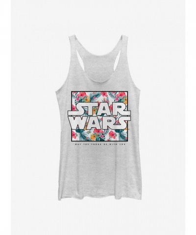 Star Wars Floral Tank Top for Girls - White