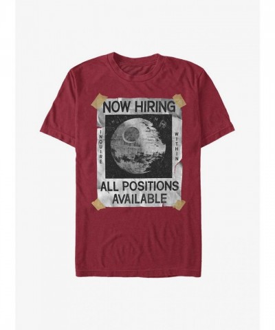 Star Wars Death Star Job Hunt Tee - Red Unisex