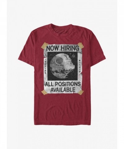 Star Wars Death Star Job Hunt Tee - Red Unisex