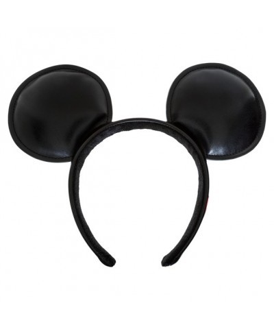 Mickey Mouse Adult Faux Leather Ear Headband with 3D Padded Ears