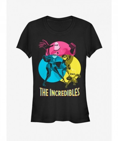 Disney Pixar Incredibles Venn Diagram Tee for Girls - Black