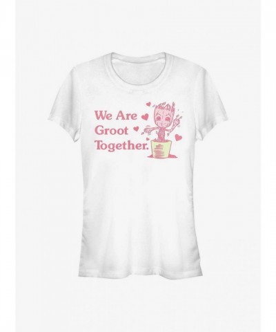 Marvel's Guardians of the Galaxy Groot Together Girls T-Shirt - White