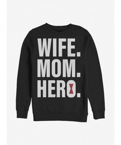 Marvel Black Widow Unisex Crewneck Sweatshirt - Black