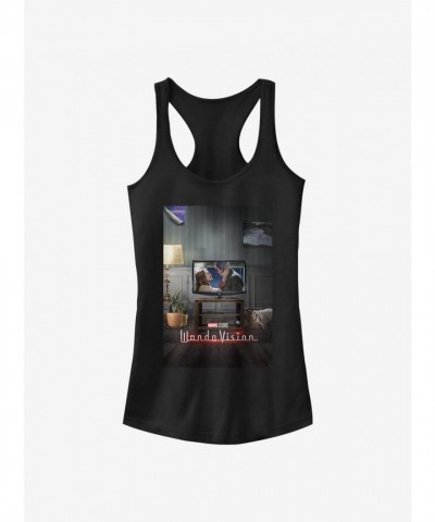 Marvel WandaVision Graphic Tank Top for Girls - Black