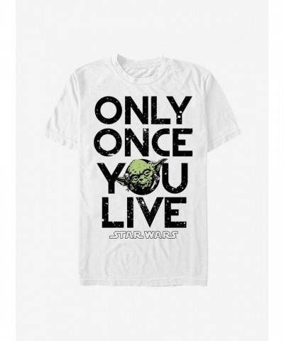 Star Wars T-Shirt - "Only Once You Live" - Men's White