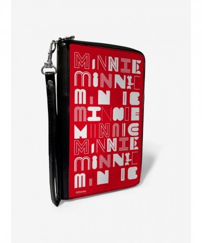 Disney Minnie Mouse Women's Premium Vegan Leather Zip-Around Wallet