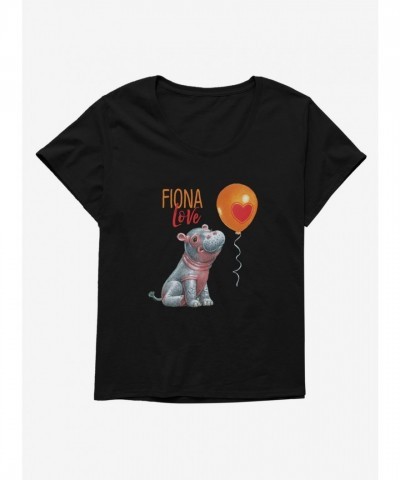 Fiona the Hippo Valentine Love Balloon Plus Size Tee for Girls