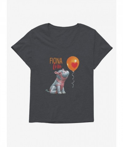 Fiona the Hippo Valentine Love Balloon Plus Size Tee for Girls