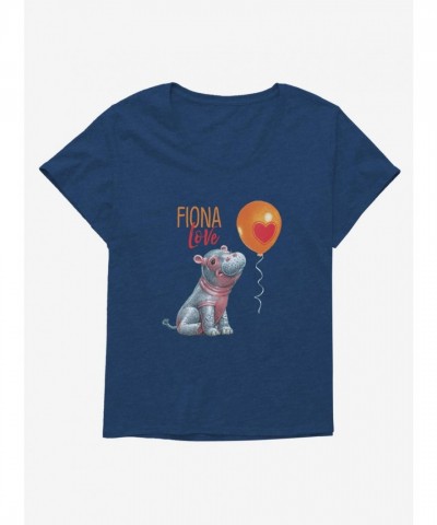 Fiona the Hippo Valentine Love Balloon Plus Size Tee for Girls