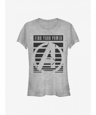 Marvel Girls Avengers Power T-Shirt - Grey