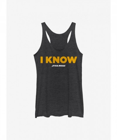 Star Wars Quote Tank Top for Women - Heather Black
