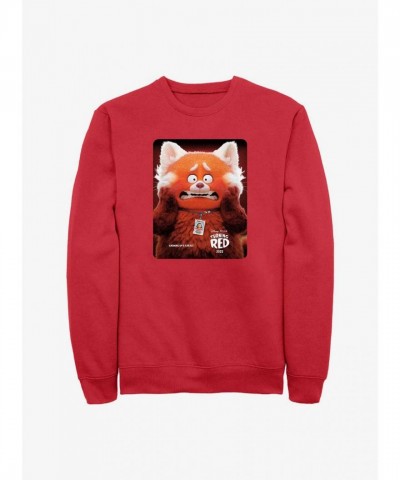 Disney Pixar Turning Red Panda Hoodie - Men's Red Comfort Sweatshirt