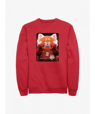 Disney Pixar Turning Red Panda Hoodie - Men's Red Comfort Sweatshirt