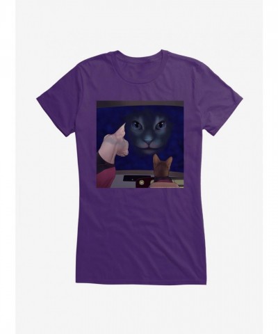 Star Trek TNG Inspired Big Face Graphic T-Shirt for Girls