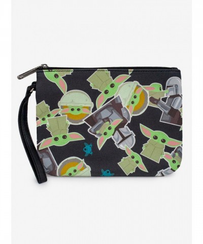 Star Wars Mandalorian Child And Frog Vegan Leather Wristlet